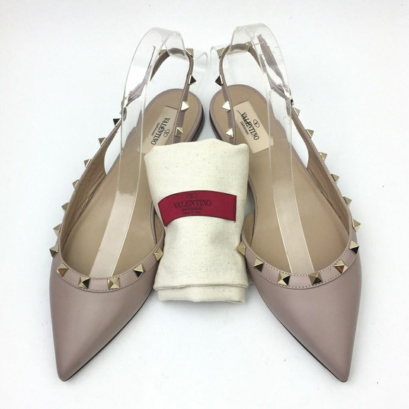 VALENTINO Rockstud Slingback sandals sz 7 - Picture 11 of 13